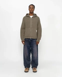 CHUNKY KNIT ZIP HOODIE
