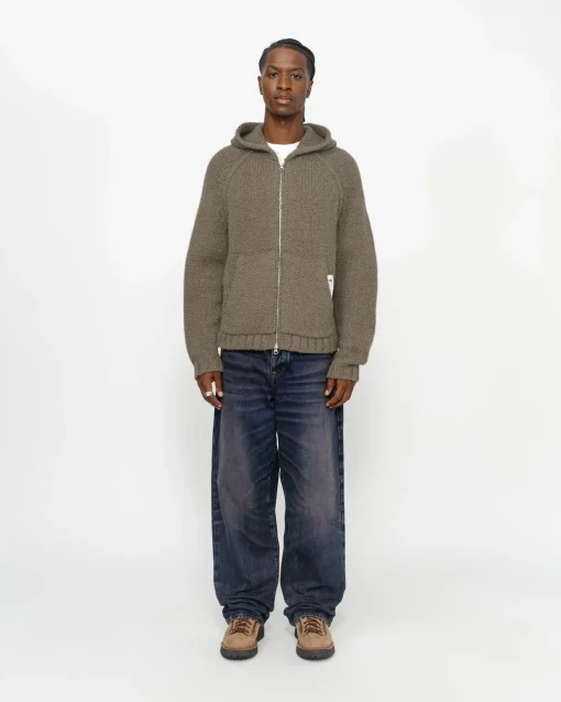 CHUNKY KNIT ZIP HOODIE