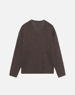EMBROIDERED V-NECK LOGO SWEATER