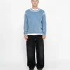FADED COTTON KNIT CREW