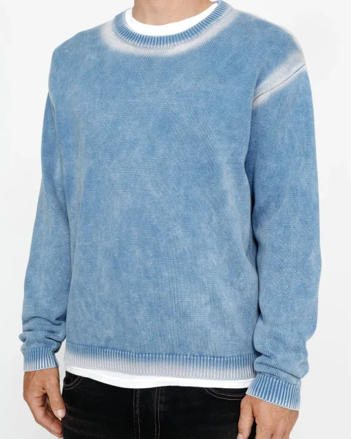 FADED COTTON KNIT CREW