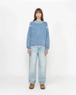 FADED COTTON KNIT CREW