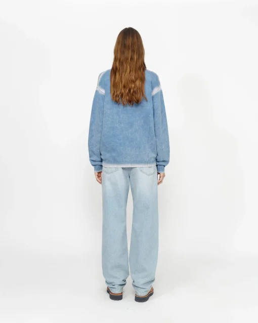 FADED COTTON KNIT CREW