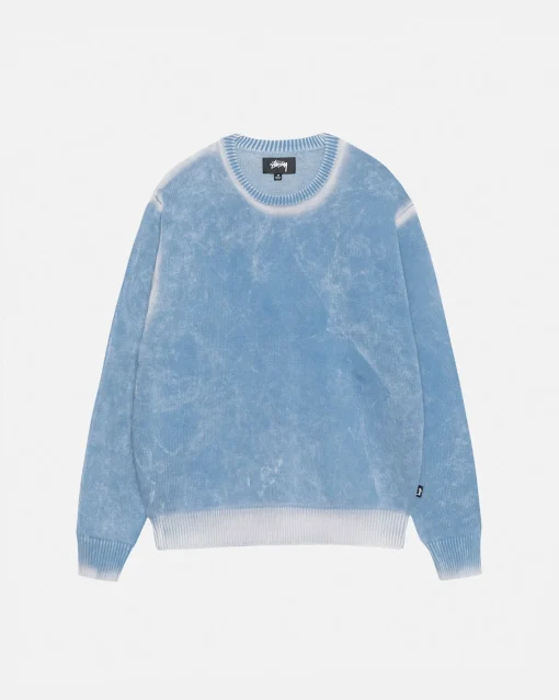 FADED COTTON KNIT CREW