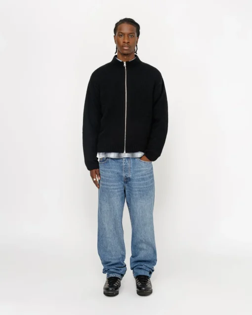 FULL ZIP BRUSHED MERINO SWEATER