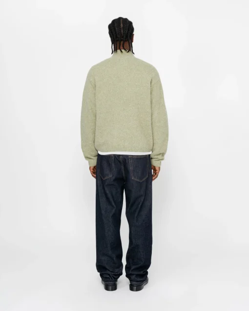 FULL ZIP BRUSHED MERINO SWEATER
