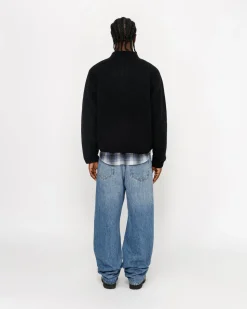 FULL ZIP BRUSHED MERINO SWEATER