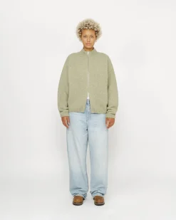 FULL ZIP BRUSHED MERINO SWEATER