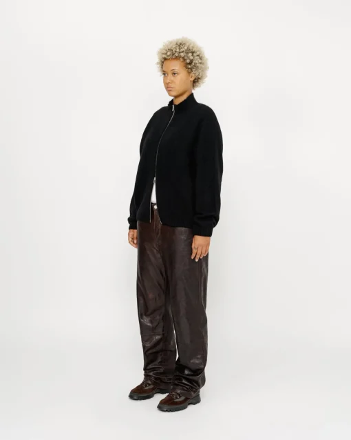 FULL ZIP BRUSHED MERINO SWEATER