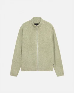 FULL ZIP BRUSHED MERINO SWEATER