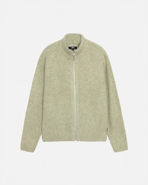 FULL ZIP BRUSHED MERINO SWEATER
