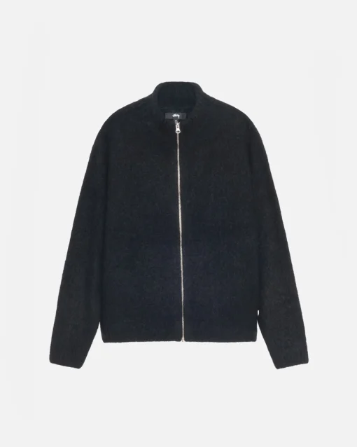 FULL ZIP BRUSHED MERINO SWEATER