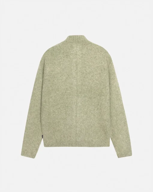 FULL ZIP BRUSHED MERINO SWEATER