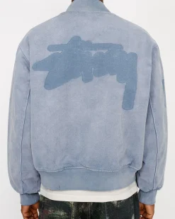 GHOST LOGO CANVAS VARSITY JACKET