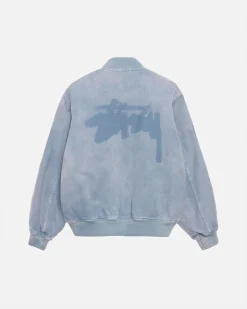 GHOST LOGO CANVAS VARSITY JACKET