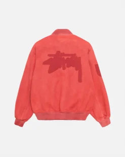 GHOST LOGO CANVAS VARSITY JACKET