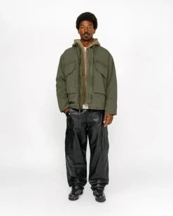 MILITARY CARGO LEATHER PANT