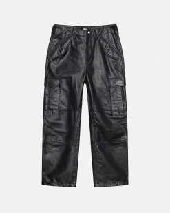 MILITARY CARGO LEATHER PANT
