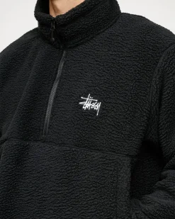 POLAR FLEECE HALF ZIP MOCK NECK
