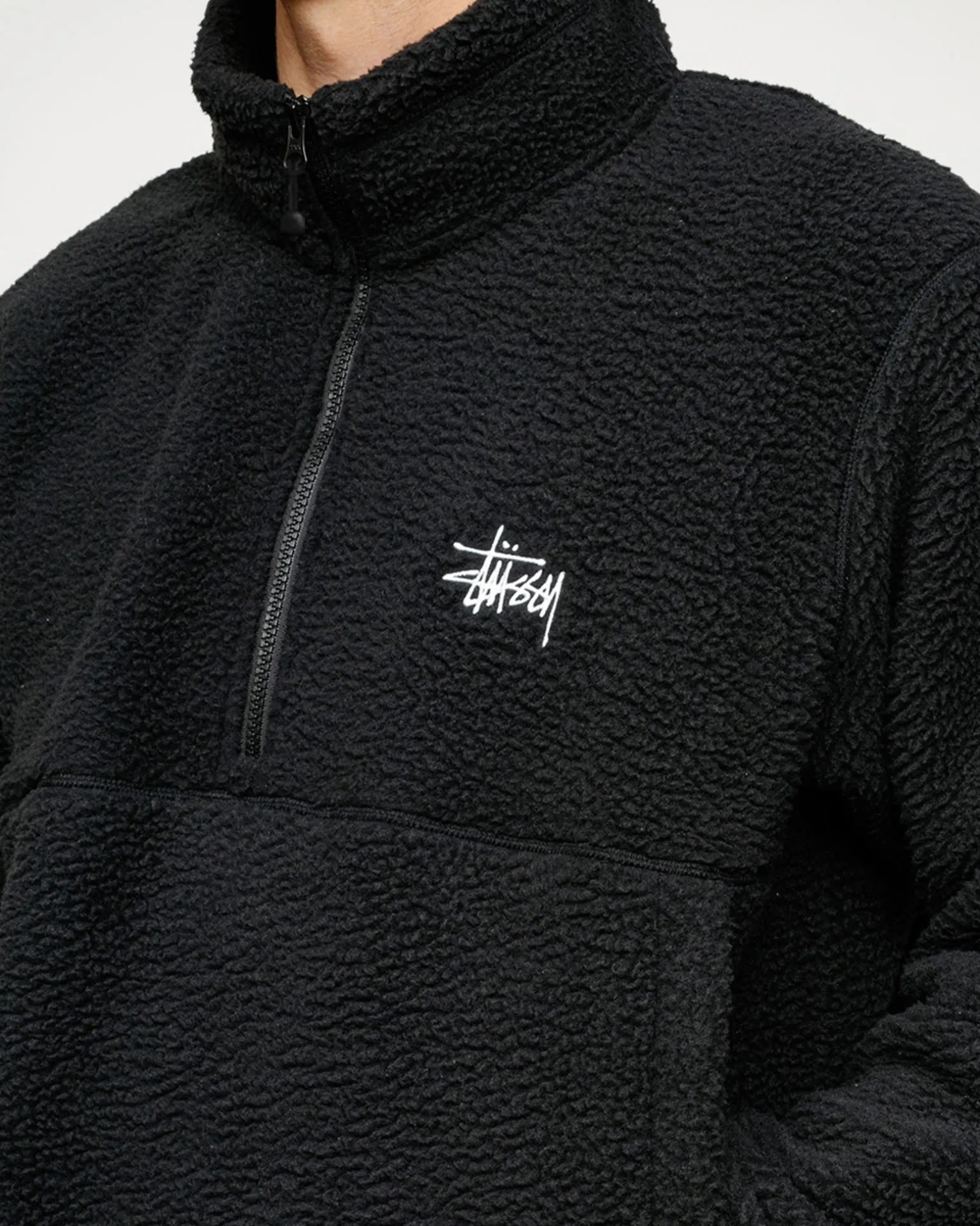 POLAR FLEECE HALF ZIP MOCK NECK