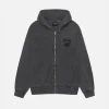 RASTA LION ZIP HOODIE PIGMENT DYED
