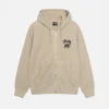 RASTA LION ZIP HOODIE PIGMENT DYED