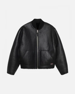SHEARLING REVERSIBLE BOMBER