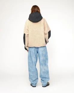 SHERPA PANELED HOODED JACKET