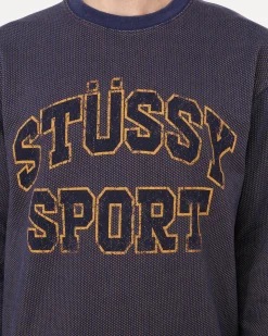 2 TONE COTTON MESH CREW