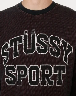 2 TONE COTTON MESH CREW