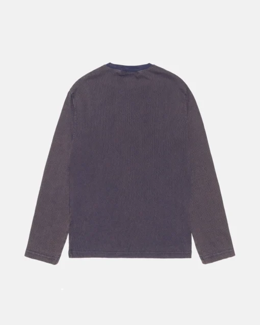 2 TONE COTTON MESH CREW