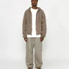 WAFFLE LINED ZIP HOODIE
