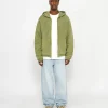 WAFFLE LINED ZIP HOODIE