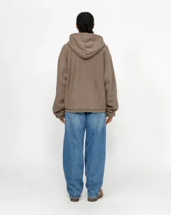 WAFFLE LINED ZIP HOODIE