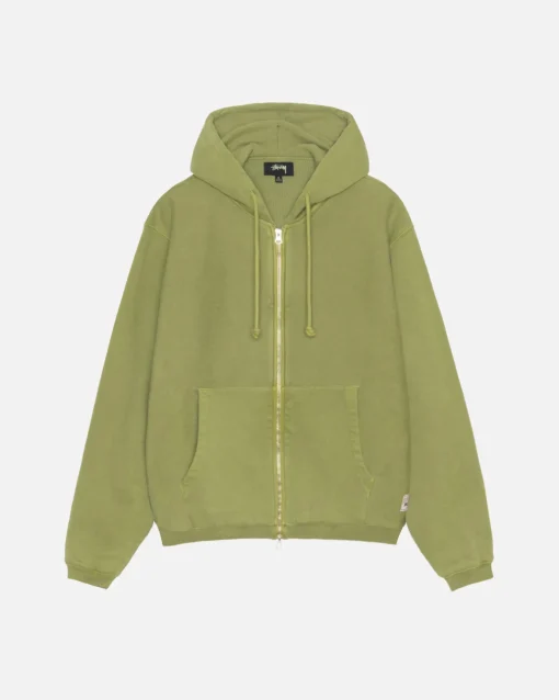 WAFFLE LINED ZIP HOODIE
