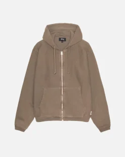 WAFFLE LINED ZIP HOODIE