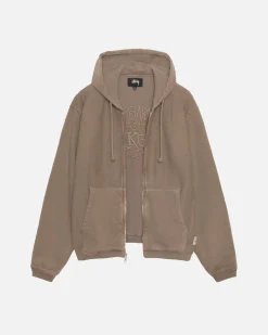 WAFFLE LINED ZIP HOODIE