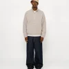 WOOL BLEND SHERPA MOCK NECK