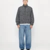 WOOL BLEND SHERPA MOCK NECK