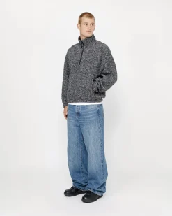 WOOL BLEND SHERPA MOCK NECK