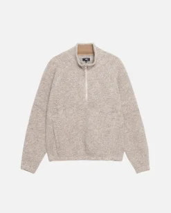WOOL BLEND SHERPA MOCK NECK