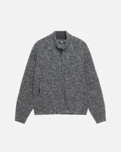 WOOL BLEND SHERPA MOCK NECK
