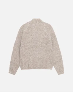 WOOL BLEND SHERPA MOCK NECK