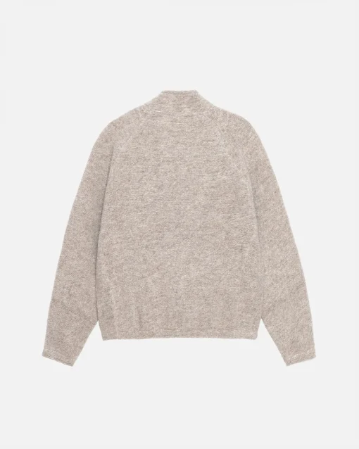 WOOL BLEND SHERPA MOCK NECK