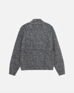 WOOL BLEND SHERPA MOCK NECK