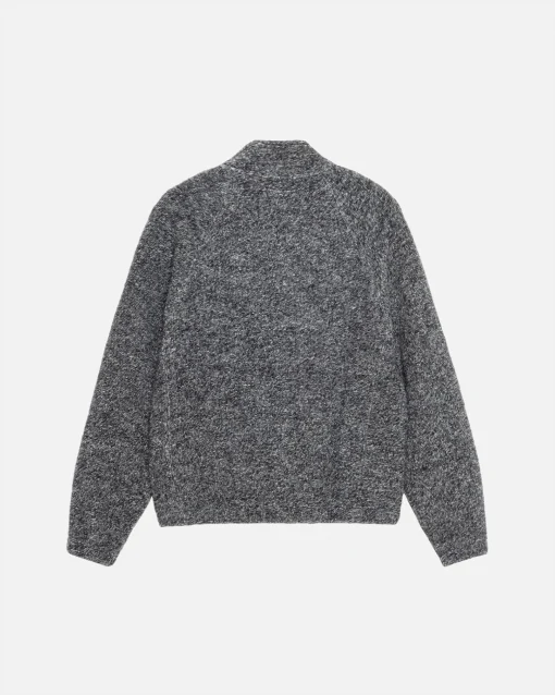 WOOL BLEND SHERPA MOCK NECK