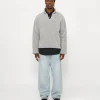 WOOL BLEND SHERPA PULLOVER