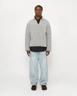 WOOL BLEND SHERPA PULLOVER