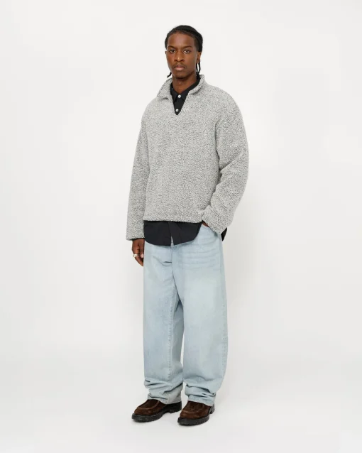 WOOL BLEND SHERPA PULLOVER