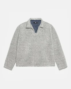 WOOL BLEND SHERPA PULLOVER